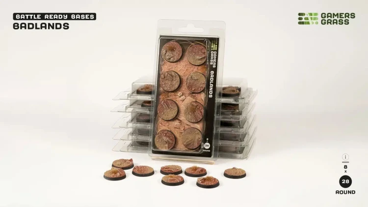 Gamers Grass Badlands Round 28mm (x8) 6
