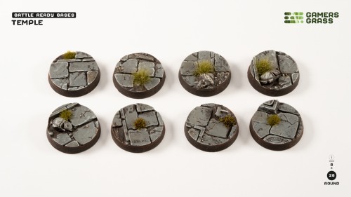 Gamers Grass Temple Round 28mm (x8) 1