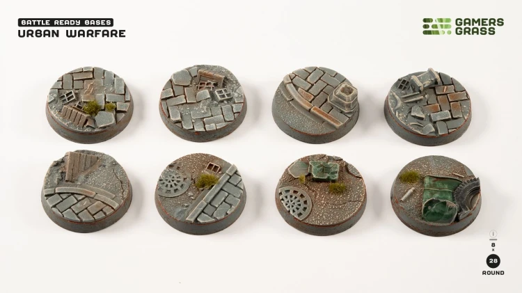 Gamers Grass Urban Warfare Round 28mm (x8) 1