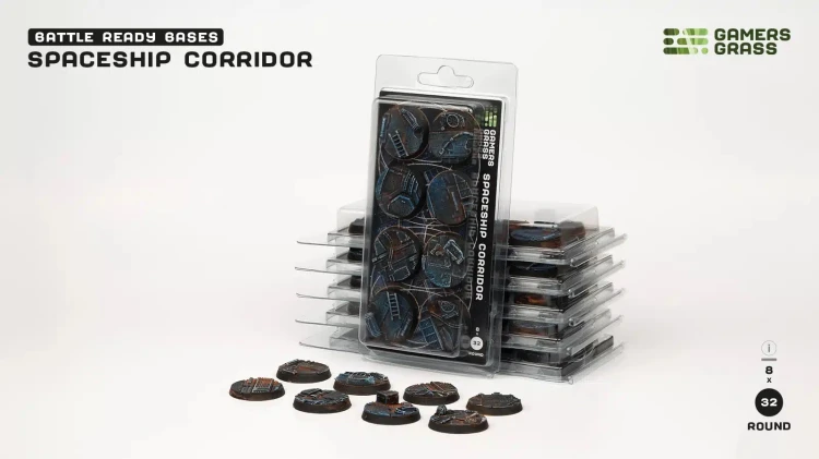 Gamers Grass Spaceship Corridor Round 32mm (x8) 6