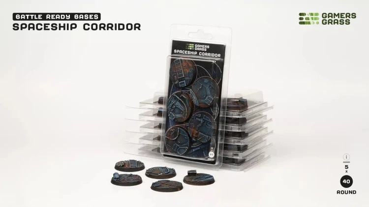 Gamers Grass Spaceship Corridor Round 40mm (x5) 6