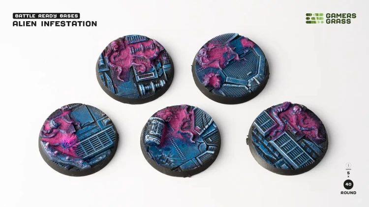 Gamers Grass Alien Infestation Round 40mm (x5) 3