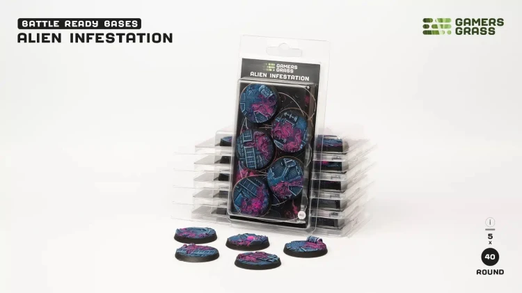 Gamers Grass Alien Infestation Round 40mm (x5) 6