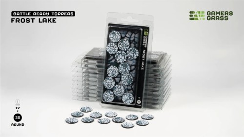 Gamers Grass Frost Lake Topper Round 25mm (x12) 1