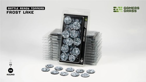 Gamers Grass Frost Lake Topper Round 28mm (x10) 1