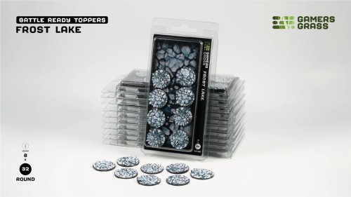 Gamers Grass Frost Lake Topper Round 32mm (x8) 1