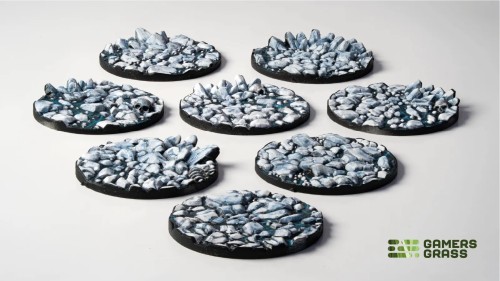 Gamers Grass Frost Lake Topper Round 32mm (x8) 2
