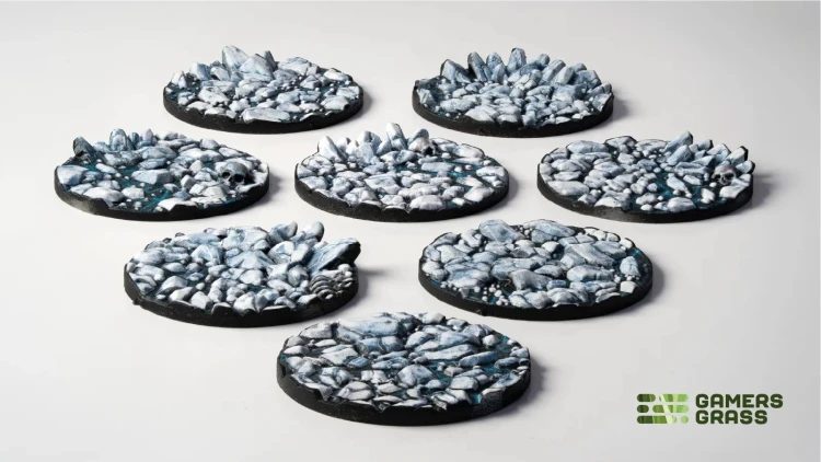 Gamers Grass Frost Lake Topper Round 32mm (x8) 2