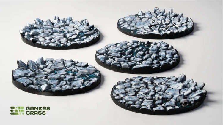 Gamers Grass Frost Lake Topper Round 40mm (x5) 2
