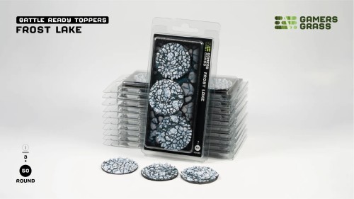 Gamers Grass Frost Lake Topper Round 50mm (x3) 1