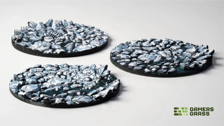 Gamers Grass Frost Lake Topper Round 50mm (x3) 2