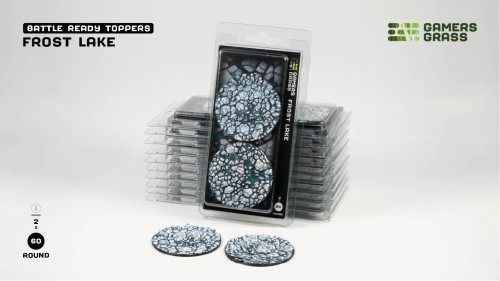 Gamers Grass Frost Lake Topper Round 60mm (x2) 1