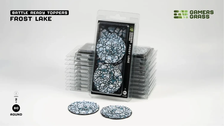 Gamers Grass Frost Lake Topper Round 60mm (x2) 3