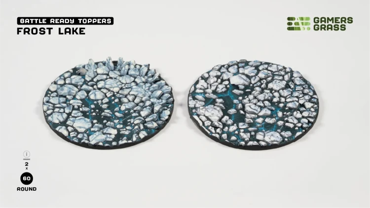 Gamers Grass Frost Lake Topper Round 60mm (x2) 4