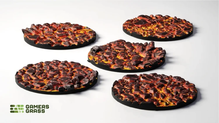 Gamers Grass Molten Lava Topper Round 40mm (x5) 2