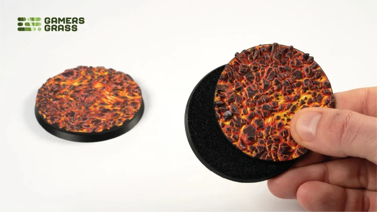 Gamers Grass Molten Lava Topper Round 60mm (x2) 5